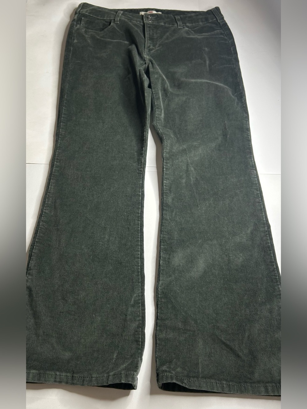 Levi's Women’s 526 Slender Boot Cut Dark Green Corduroy Dark Academia Pants Sz16 - Picture 4 of 10